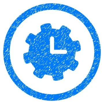 Time Settings Rounded Grainy Icon Stock-Illustration