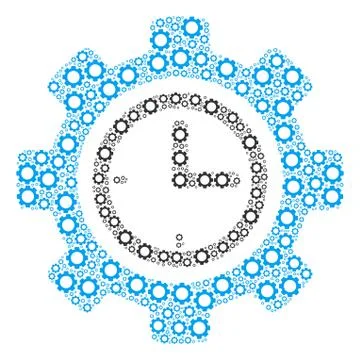Time Setup Gear Composition of Cogs Stock Illustration
