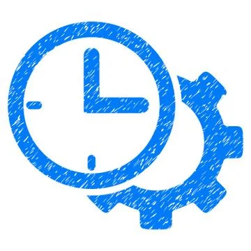 Time Setup Gear Grainy Texture Icon Stock-Illustration