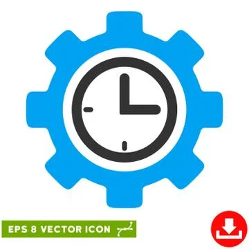 Time Setup Gear Vector Eps Icon Stock-Illustration