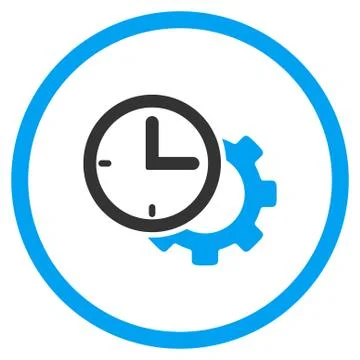 Time Setup Rounded Icon Stock Illustration