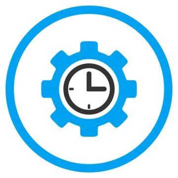 Time Setup Rounded Icon Stock Illustration
