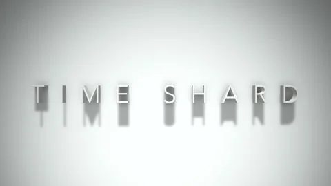 Time shard 3D title animation with shadows on a white background Stock Footage 297386389