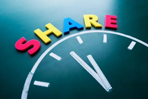 Time to share concept Stockfoto's
