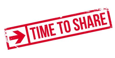 Time to share stamp Stock Illustration