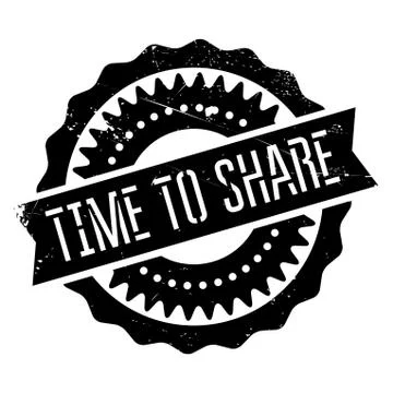 Time to share stamp Stock Illustration