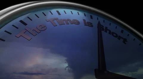 Time is Short Clock Stock Footage 42345893