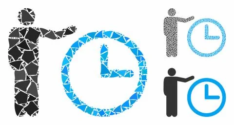 Time show Composition Icon of Trembly Pieces 스톡 일러스트