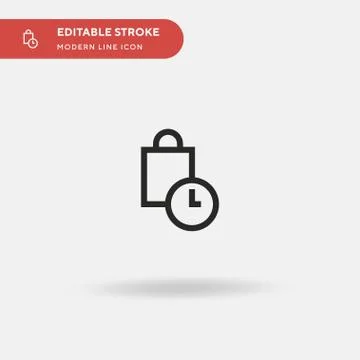 Time Simple vector icon. Illustration symbol design template for web mobile U Illustrazione stock