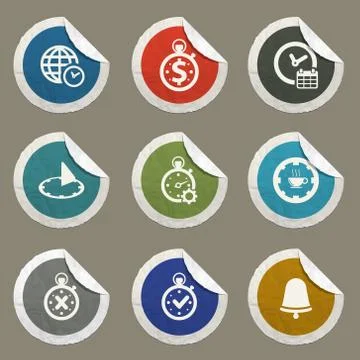 Time simply icons Stock Illustration