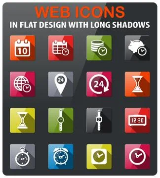 Time simply icons Stock Illustration