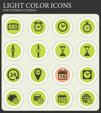 Time simply icons Stock Illustration