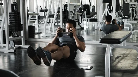 Time for sit ups. Stock Footage 103438204