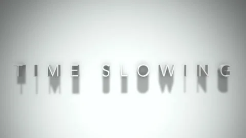 Time slowing 3D title animation white text on a white background Video stock 298895470