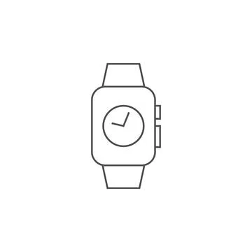 Time on smart watches icon. Element for mobile concept and web apps. Thin line Stock Illustration
