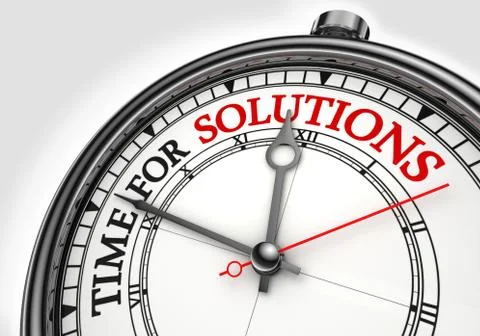 Time for solutions concept clock Stock Illustration