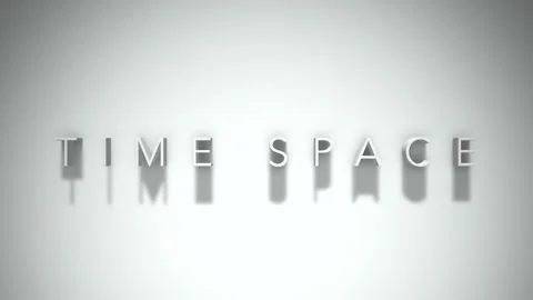 Time space 3D title animation with shadows on a white background Stock-Footage 297382588