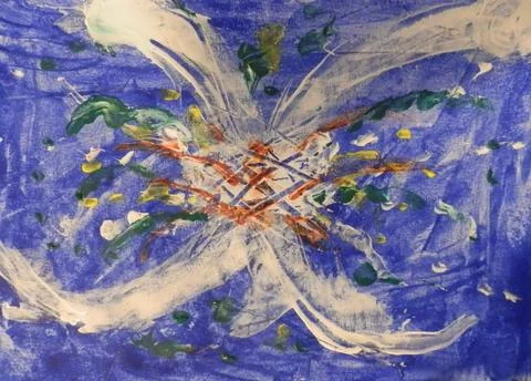 Time-space collision of two souls Stock Illustration