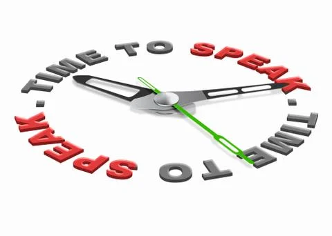 Time to speak Illustrazione stock