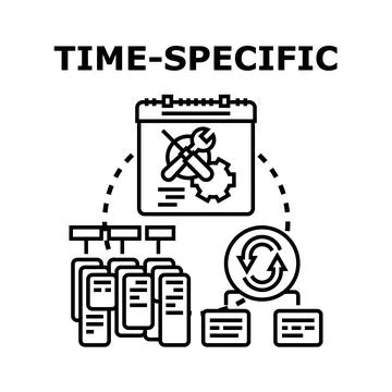 Time specific task event planning concept イラスト素材