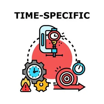 Time specific vector concept focusing on deadlines and efficiency 스톡 일러스트