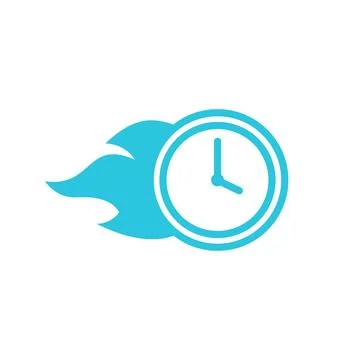 Time speed icon. Isolated on white background. From blue icon set Stock Illustration