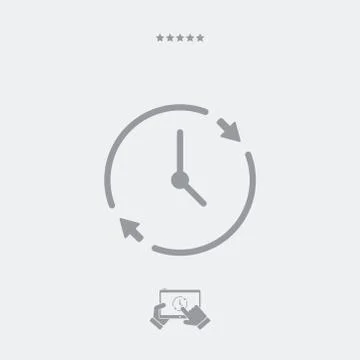 Time spending flat icon Stock Illustration