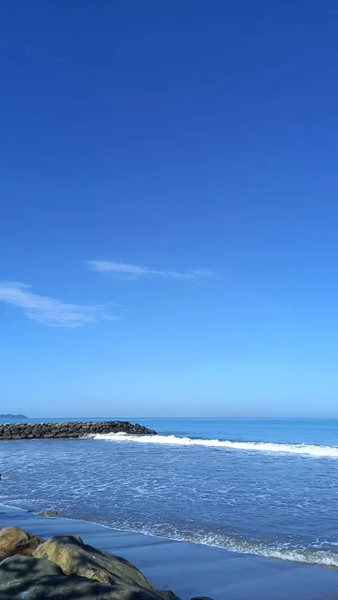 Time spent on the beach is time well spent 스톡 동영상 243430854