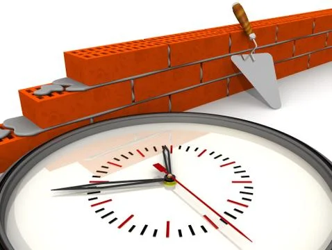 The time spent on construction work Illustrazione stock