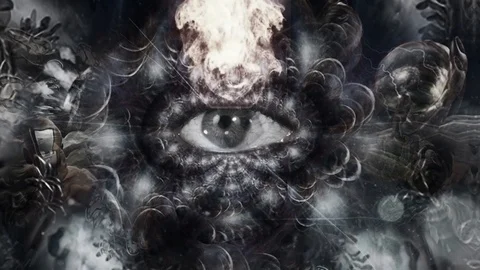 Time spiral and all seeing eye Stock Footage 125578556