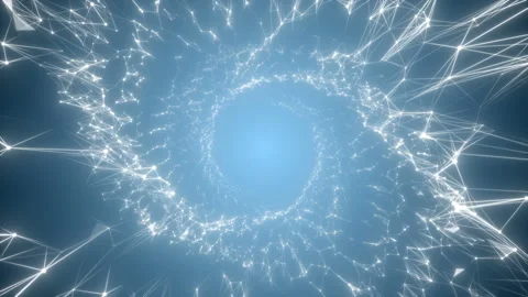 Time spiral Blue digital background. Seamless loop. Stock Footage 101886855