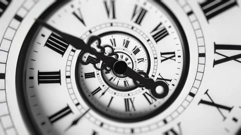 Time Spiral Symbolizing Time Machine. Clock Endless Time Video Loop Stock Footage 251707390