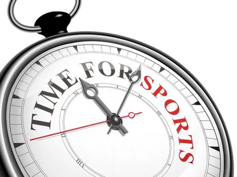 Time for sports concept clock Stock Illustration
