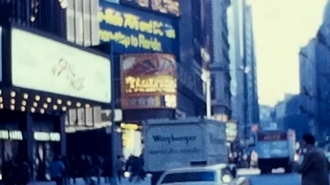 Time Square 1963 Stock Footage 152382988