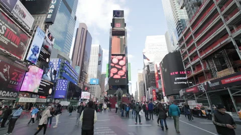 Time Square on a beautiful day Stock Footage 173327850