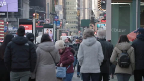 Time Square on a beautiful day Stock Footage 173342215