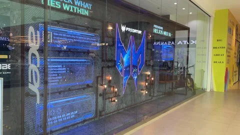 Time square centre Dubai Stock Footage 247348920