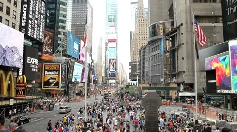 Time Square Stock Footage 48342032