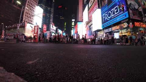 Time Square - Low Angle Stock Footage 129482319