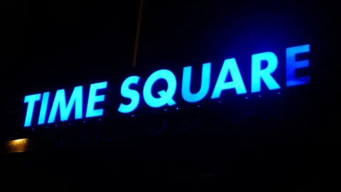 Time Square Neon Sign Stock Footage 96241645