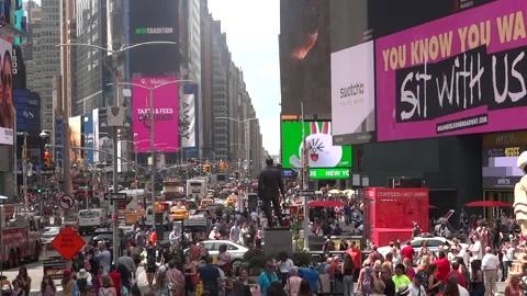 Time square, New York, daytime Stock Footage 144321045