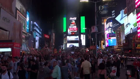 Time square, New York, night Stock Footage 144320142