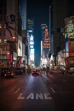 Time Square by Night Stock Photos