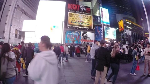 Time Square at night time lapse Vídeo Stock 82573212
