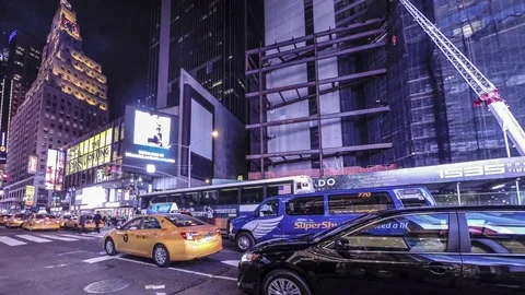 Time Square at night time lapse Vídeo Stock 82607850