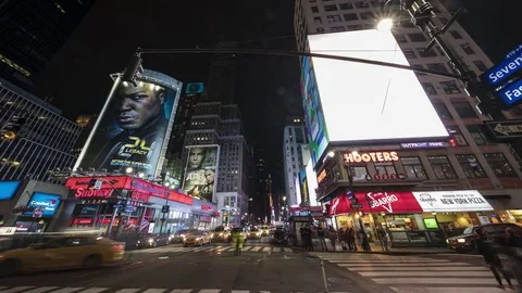 Time Square Timelapse New York City Manhattan Stock Footage 76056361