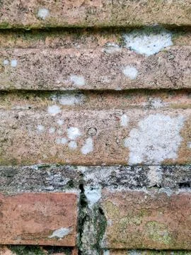 Time Stains on the Brick Wall Stock Photos