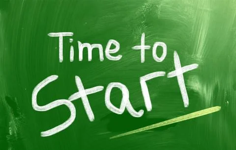 Time to start concept Stock Illustration