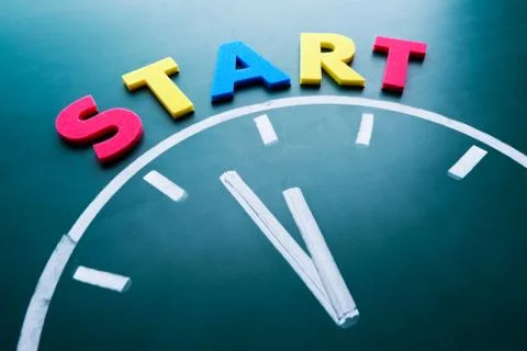 Time to start concept 写真素材