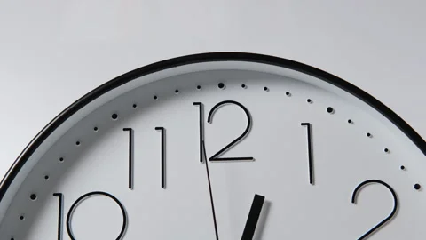 Time starts anew as shadows recede from clock Vídeo Stock 296214874